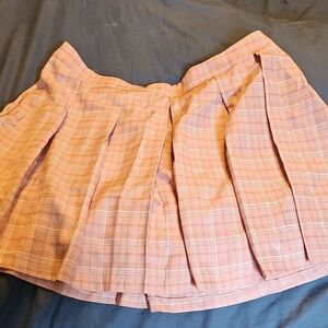 Pink Plaid Women's Skirt